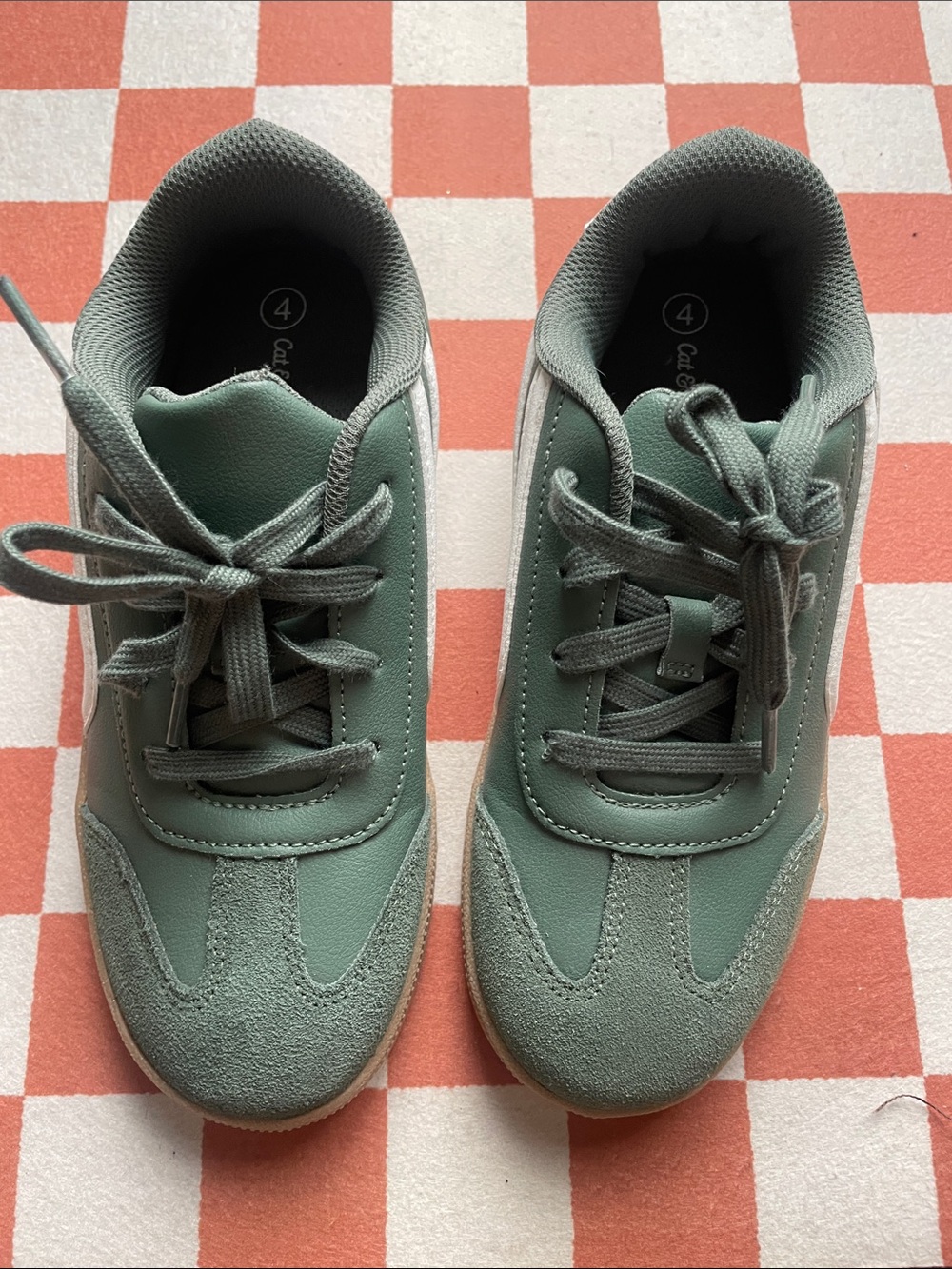 Target kids Sage Green Lace-Up Sneakers